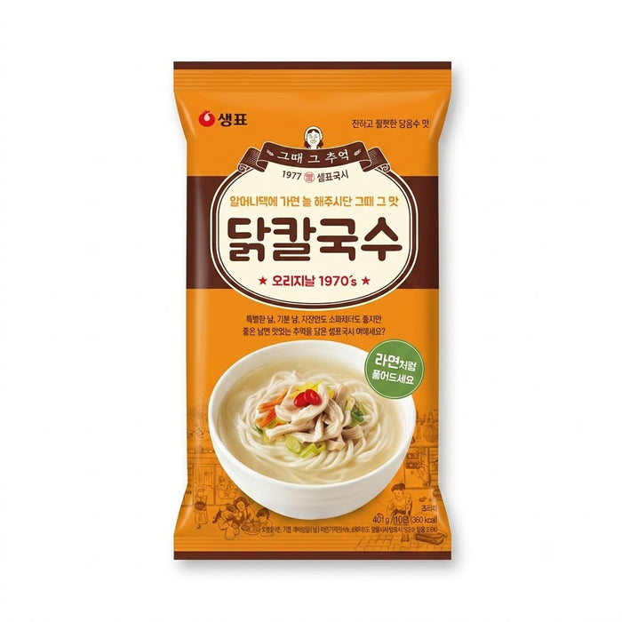 SEMPIO Dak Kalguksu Chicken Broth Korean Knife-Cut Noodles 101g – Savoury Chicken Noodle Soup