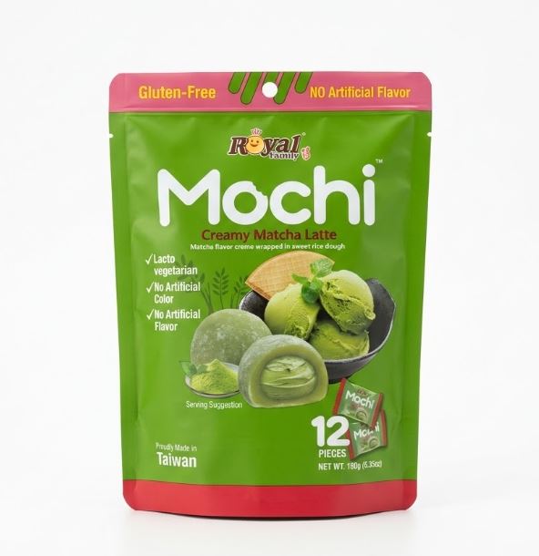 Royal Family Creamy Matcha Latte Mochi Japanese Style Rice Cake Dessert 180g