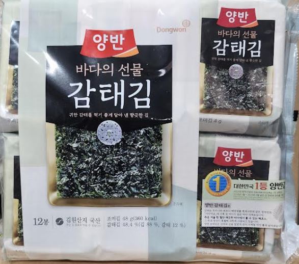 Dongwon Yangban Roasted Gamtae Seaweed 4g × 12 Packs