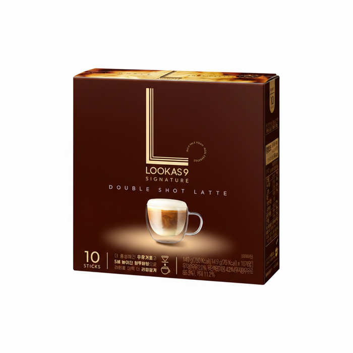 LOOKAS9 Double Shot Latte Instant Coffee Sticks 14.9g × 10