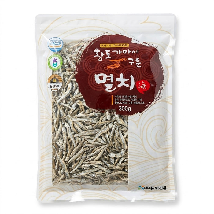东海食品 中号凤尾鱼干（炒菜用·黄土窑烤）300g