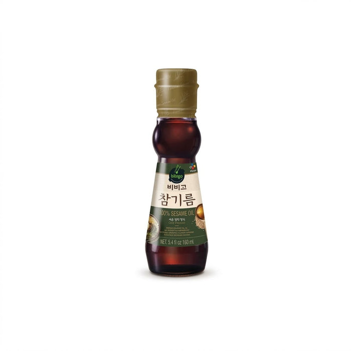 CJ Bibigo Sesame Oil Premium Roasted Korean Sesame Oil Cooking Seasoning 160ml