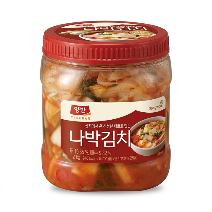 DONGWON Yangban Nabak Kimchi Mild Water Kimchi 1.2kg – Refreshing Korean Radish Kimchi