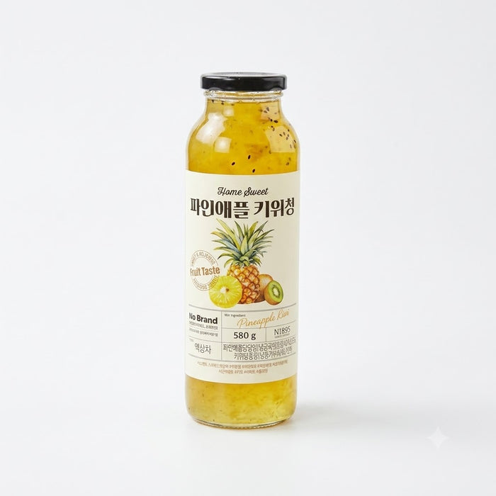 NoBrand Pineapple Kiwi Syrup Base 580g – Tropical Fruit Concentrate for Tea, Sparkling Drinks & Desserts