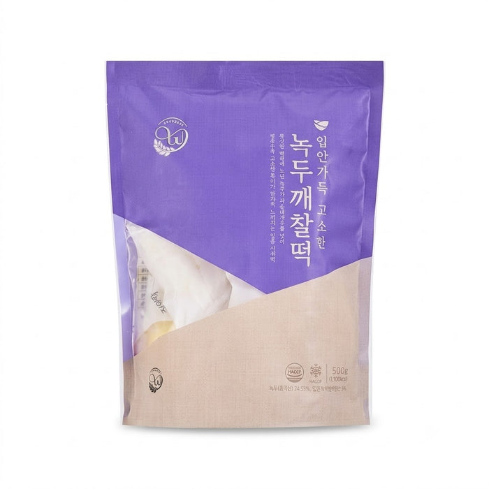 창억떡 입안가득 고소한 녹두깨찰떡 500g (냉동)