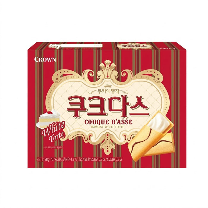 CROWN Couque D’asse White Torte – Korean Snack 128g
