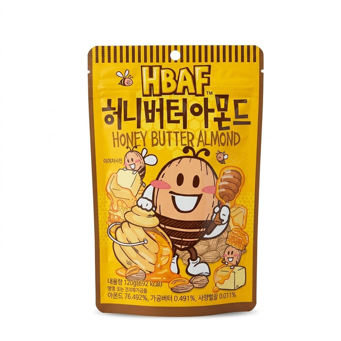 HBAF Honey Butter Almonds 120g – Sweet & Savoury Korean Nut Snack