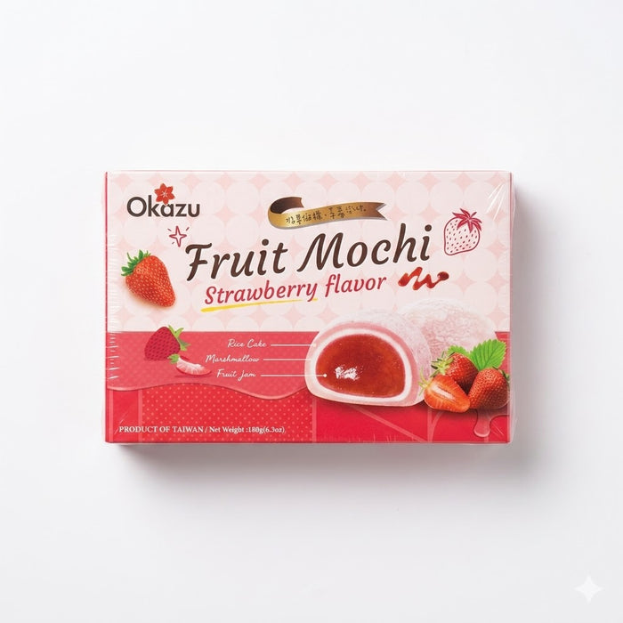 OKAZU Strawberry Mochi Fruit Rice Cake Dessert 180g