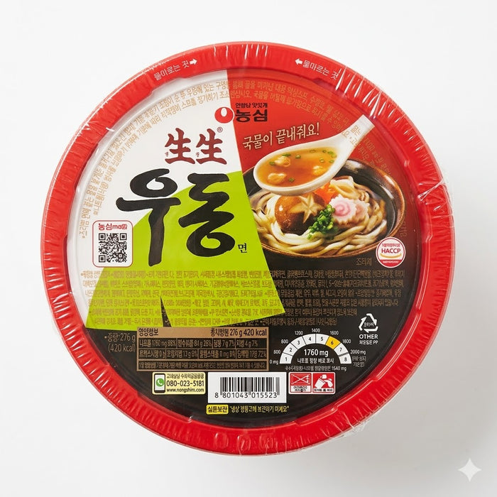 Nongshim Saengsaeng Udon Multipack 253g |  Big Bowl 276g Instant Japanese Style Noodle Soup