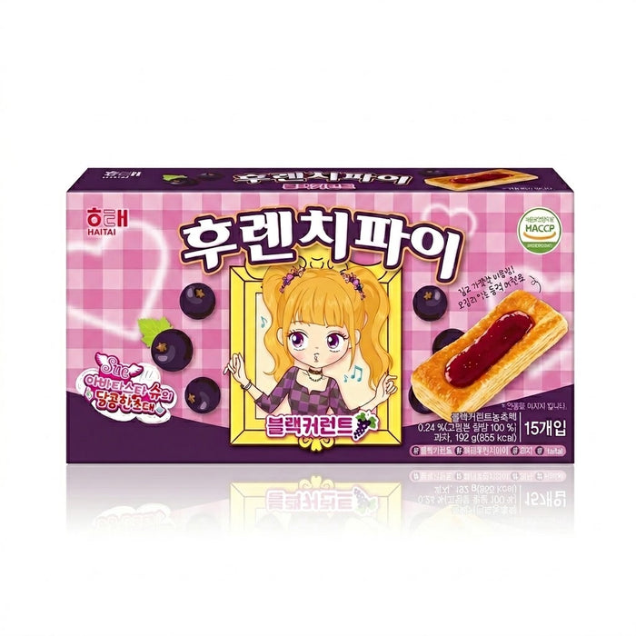 HAITAI French Pie Blackcurrant Puff Pastry Cookies Korean Biscuit Snack 192g
