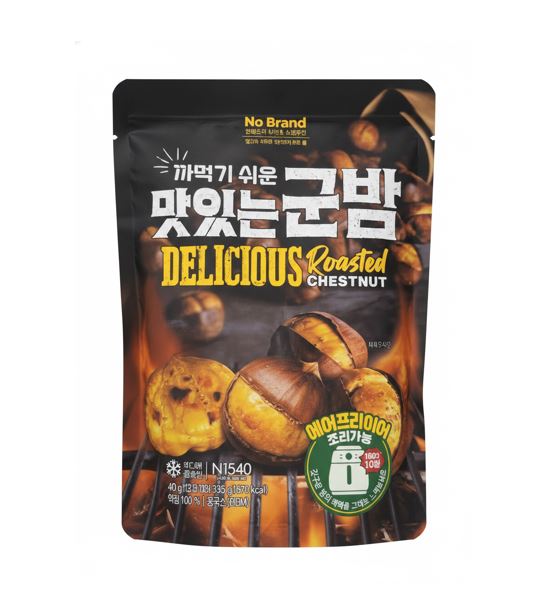 NoBrand Easy Peel Roasted Chestnuts Frozen Korean Snack 400g