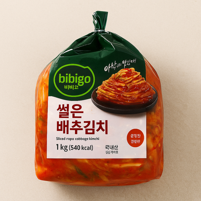 CJ bibigo Sliced Napa Cabbage Kimchi 1kg – Authentic Korean Mat Kimchi