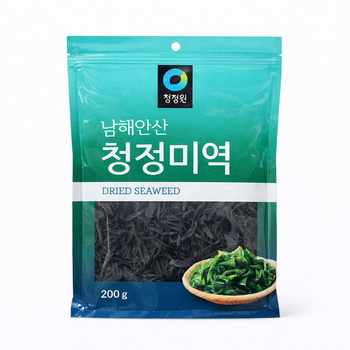 CHUNG JUNG ONE Premium Dried Seaweed (Wakame) 200g – Korean Seaweed for Soup, Salad & Family Cooking
