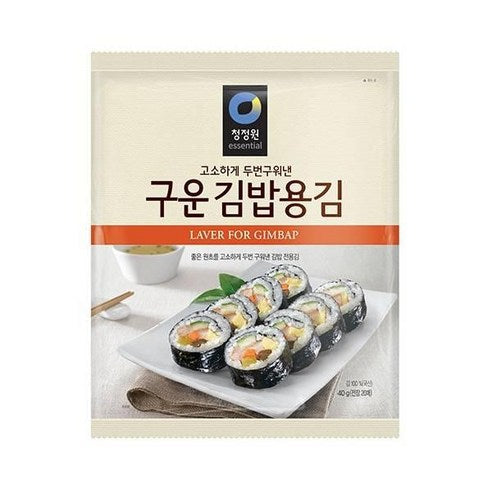 Chung Jung One Roasted Seaweed for Gimbap 10 Sheets (20g) / 20 Sheets (40g)