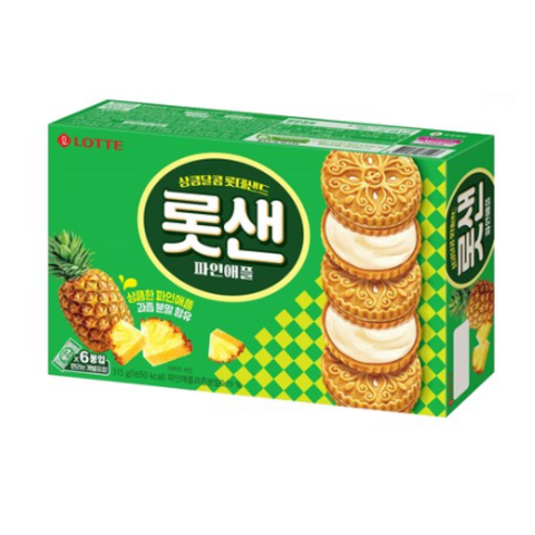 롯데 샌드 비스킷 오리지널 - 한국식 크림 필링 비스킷 105g / 315g