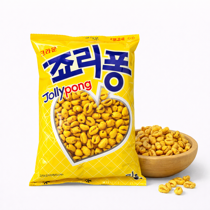 CROWN Jolly Pong – 韩国酥脆膨化谷物零食 74克