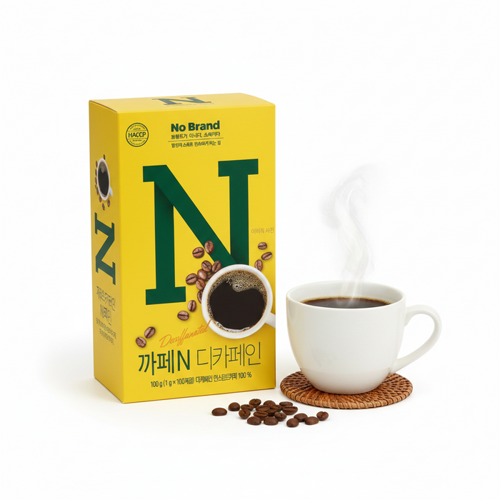 NoBrand Cafe N Decaffeinated Instant Coffee Sticks 1g × 100 – 100% Decaf Black Coffee