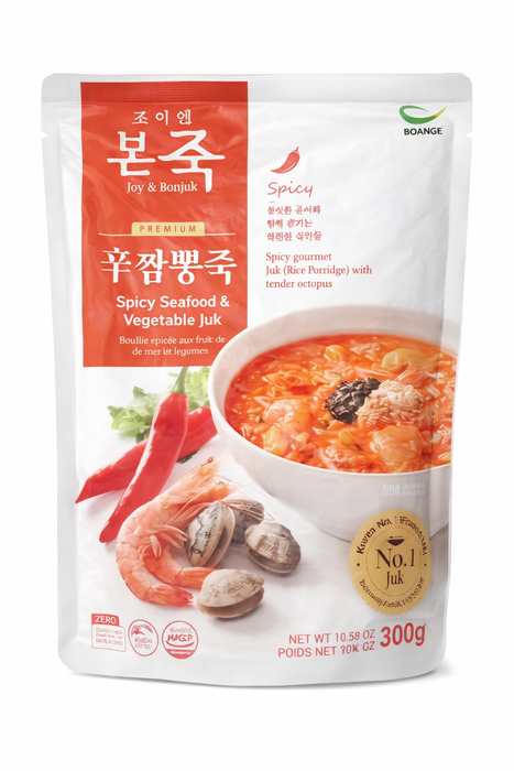 本粥 辣味海鲜蔬菜粥 袋装 300g