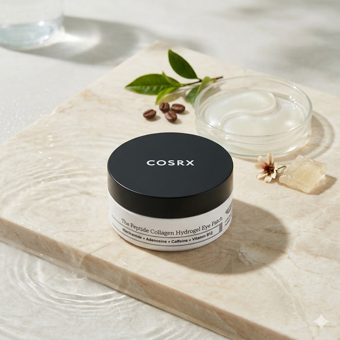 COSRX The Peptide Collagen Hydrogel Eye Patch 60 Patches – Niacinamide + Adenosine + Caffeine + Vitamin B12