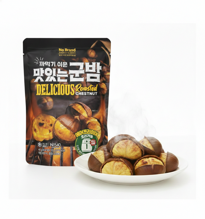 NoBrand Easy Peel Roasted Chestnuts Frozen Korean Snack 400g