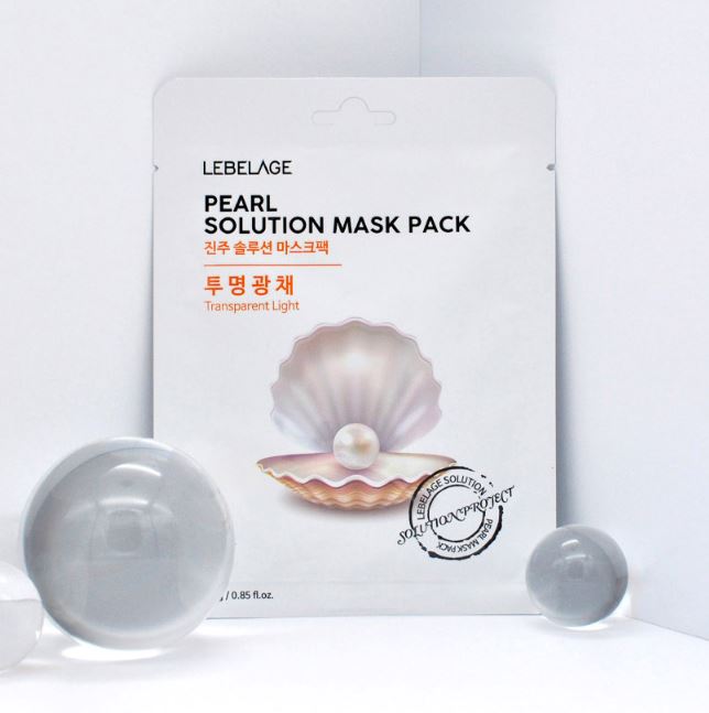 LEBELAGE Pearl Solution Mask Pack 25g × 10 Sheets – Radiance & Moisturising Korean Sheet Mask