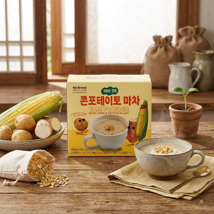 NOBRAND Corn Potato Yam Powder Drink 500g (25g × 20 Sticks) – Korean Savoury Grain Drink Mix