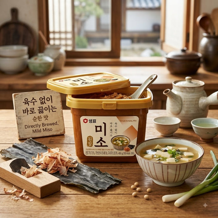 SEMPIO Miso Doenjang 450g – Mild Korean Soybean Paste with Katsuobushi & Kelp Broth