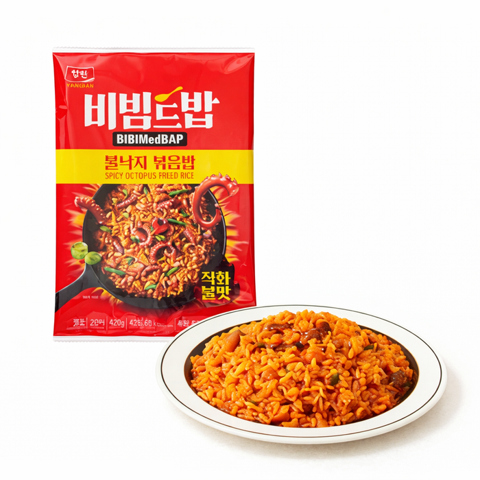 DONGWON YANGBAN Bibim Deopbap Spicy Octopus Fried Rice Korean Frozen Meal 420g