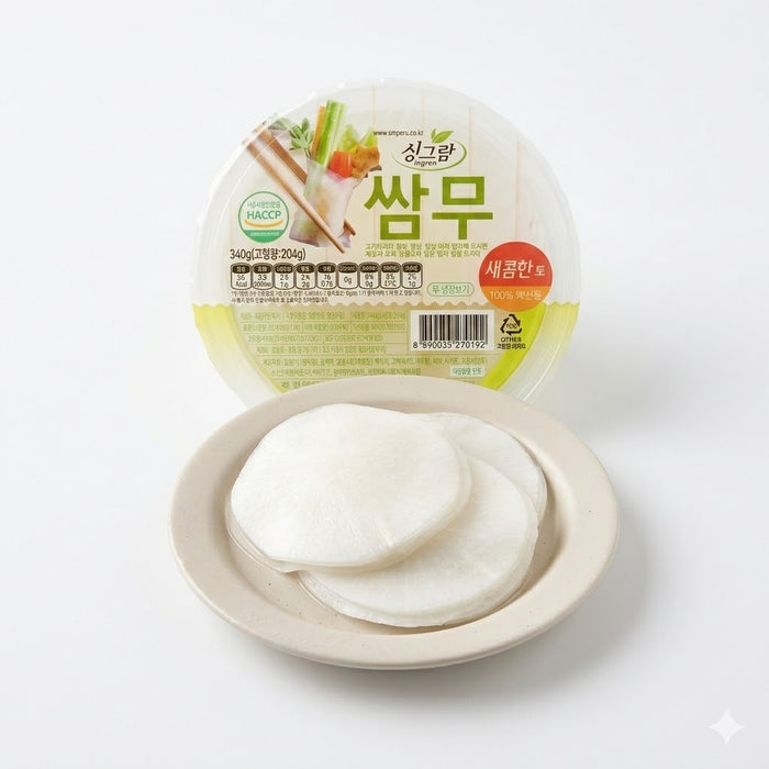 清净 韩式酸甜包肉萝卜片 340g