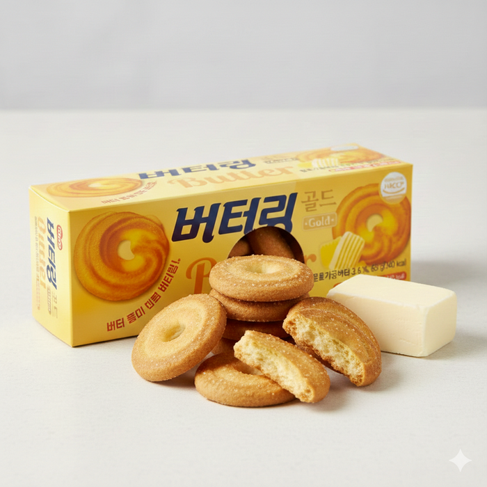 HAITAI Butter Ring Gold Buttery Cookie Snack 65g