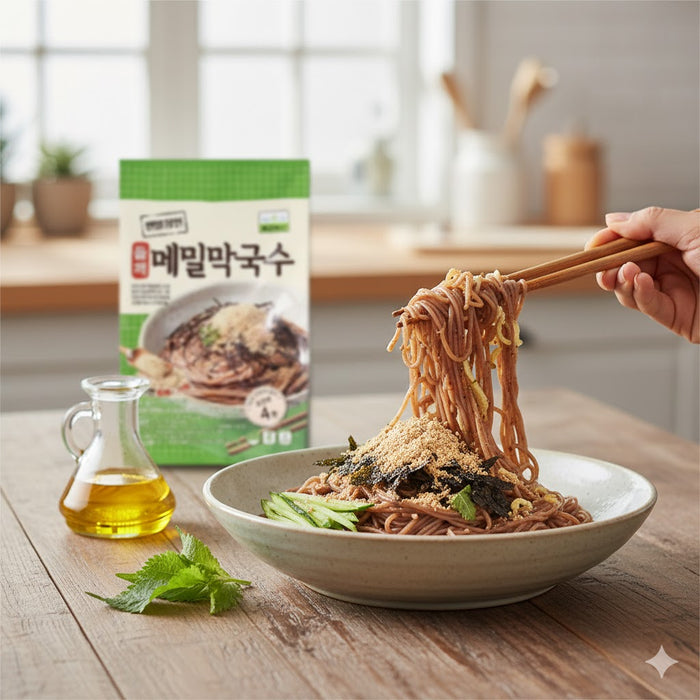 CHILKAB Perilla Buckwheat Makguksu Korean Cold Noodles Chilled 434g