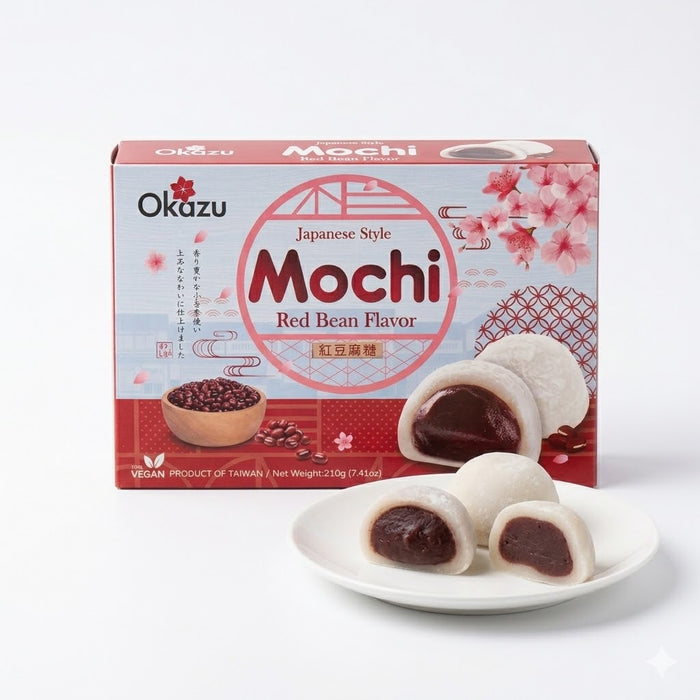 OKAZU Red Bean Mochi Japanese Style Rice Cake Dessert 210g