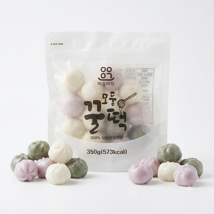 MAEUMIGA Assorted Honey Rice Cakes with Sweet Sesame Filling Frozen Korean Traditional Rice Cake 350g