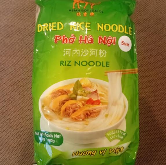 AB Hanoi Dried Rice Noodle Pho 400g*2 Packs + Mixed Spice 43g