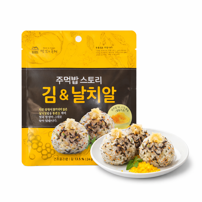 Korean Fish Roe Rice NoBrand Riceball Story Seaweed & Flying Fish Roe Rice Seasoning 24g ...