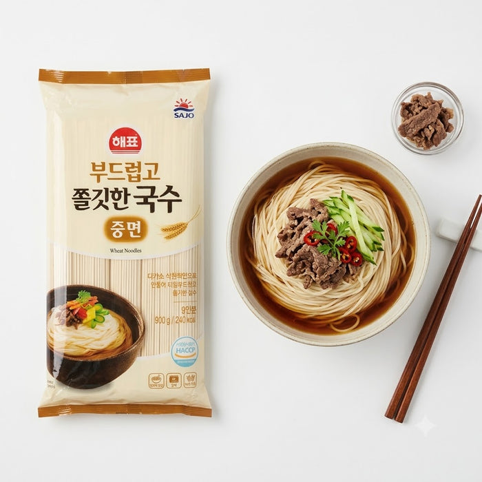 해표 부드럽고 쫄깃한 국수 중면 900g