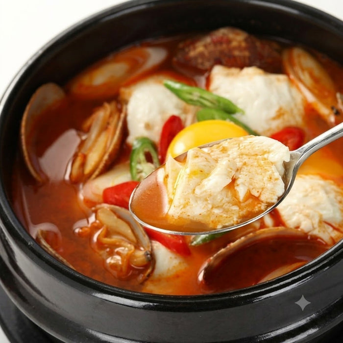 BIBIGO Soon Tofu Soft Korean Silken Tofu 350g – Premium Soft Tofu for Stews, Soups & Salads