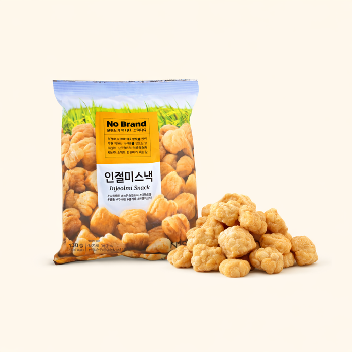 NoBrand Injeolmi Snack Korean Rice Cake Flavor Traditional Snack 130g