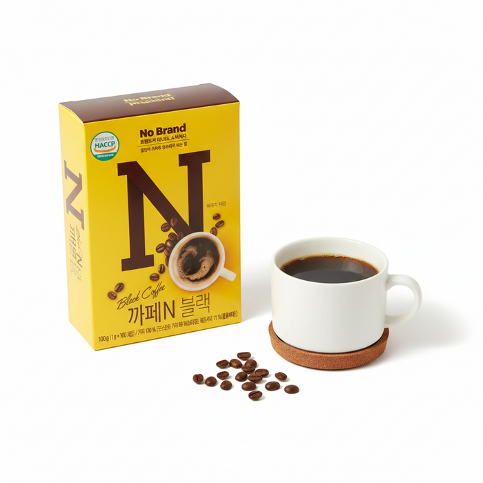 NoBrand Cafe N Black Instant Coffee Sticks 1g × 100 – Sugar Free Americano Style
