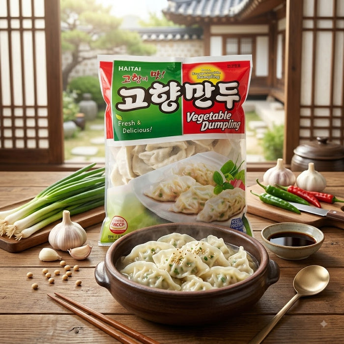 HAITAI Gohyang Vegetable Dumplings 1.35kg – Vegan Frozen Korean Mandu
