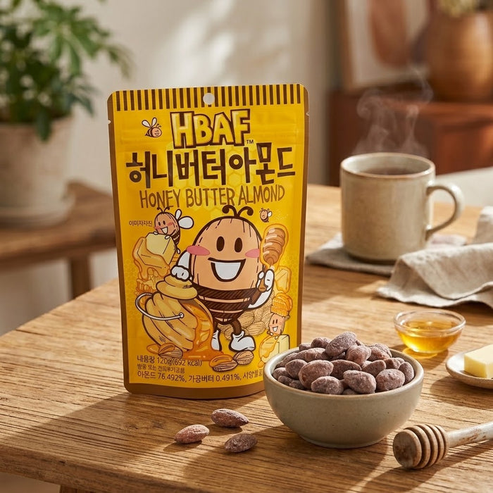 HBAF Honey Butter Almonds 120g – Sweet & Savoury Korean Nut Snack