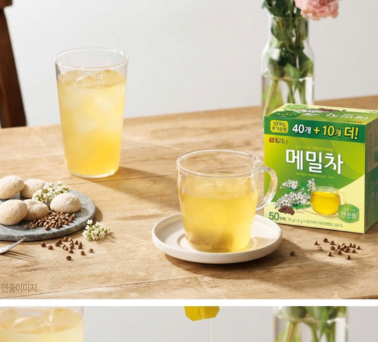 DAMTUH Tartary Buckwheat Tea 75g (1.5g × 50 Tea Bags) – 100% Tartary Buckwheat Korean Tea