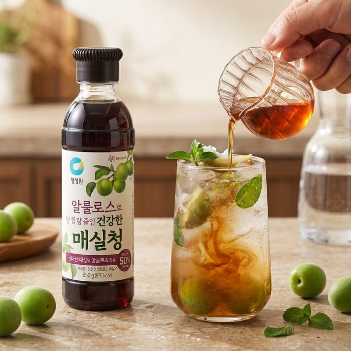 CHUNG JUNG ONE Allulose Maesil Green Plum Syrup 650g – Korean Drink & Cooking Syrup