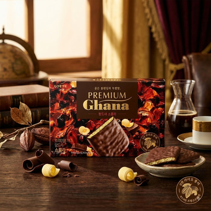 LOTTE Premium Ghana 巧克力猫舌饼干 91g (7g × 13块)