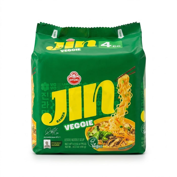 OTTOGI Jin Ramen Veggie Vegan Instant Noodles Multipack 110g × 4