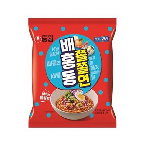 농심 배홍동 쫄쫄면 멀티팩 4개입