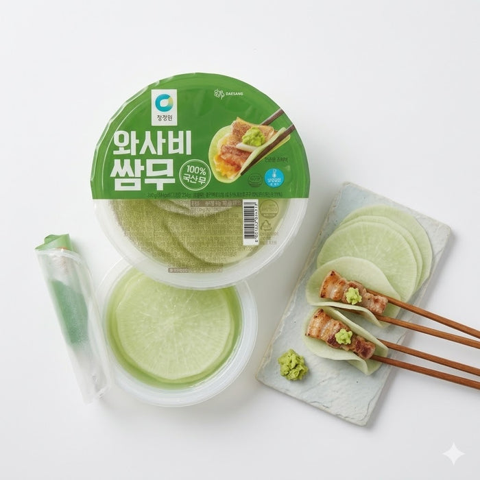 清净园 芥末包肉萝卜片 340g