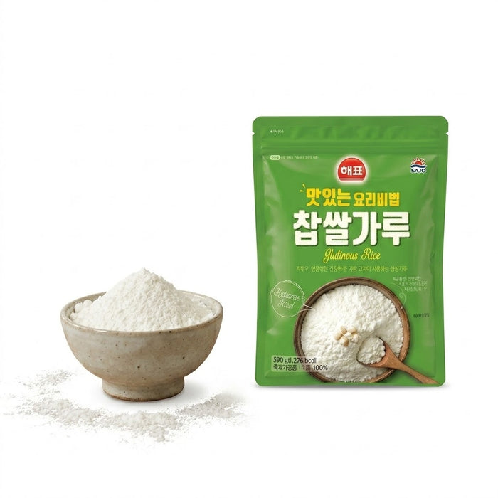 HAEPYO Korean Glutinous Rice Flour 350g – Premium Sticky Rice Powder for Tteok, Mochi & Korean Cooking