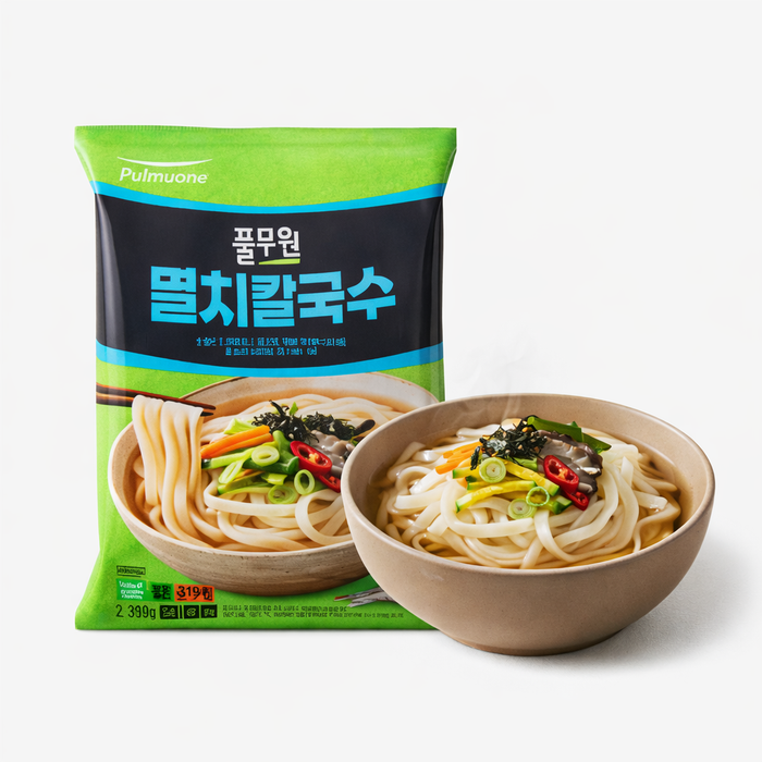 普美安 鳀鱼刀切面 2人份 (319.6g)