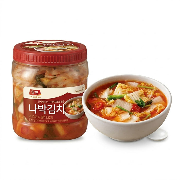 DONGWON Yangban Nabak Kimchi Mild Water Kimchi 1.2kg – Refreshing Korean Radish Kimchi